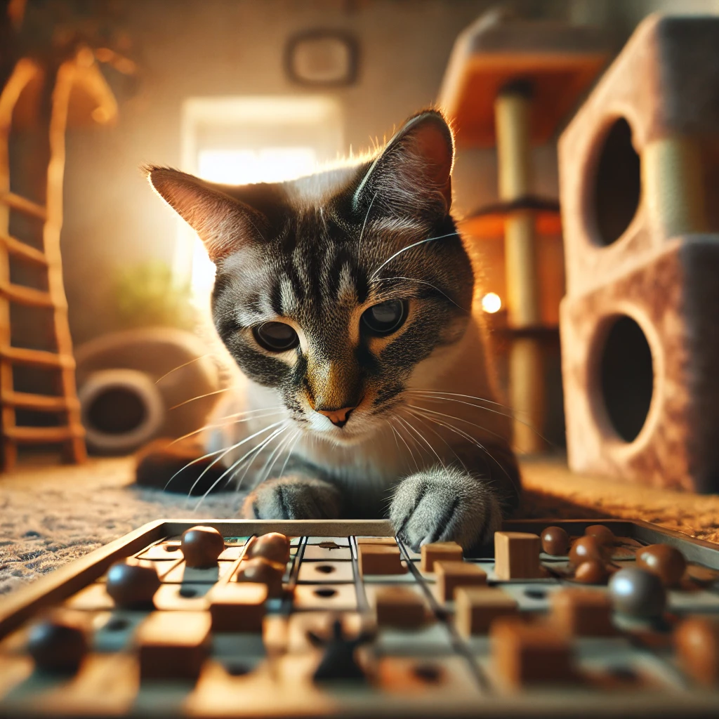 Oyun oynayan kedi